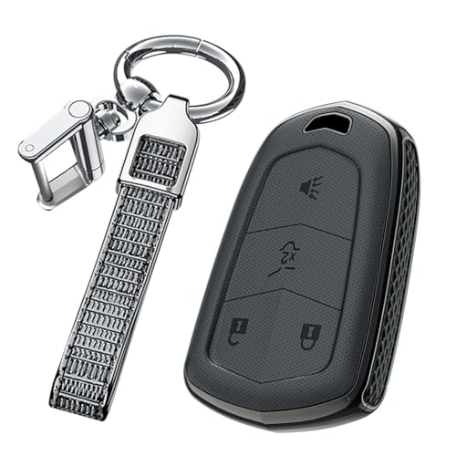 Coque clé Cadillac en carbone noir : étui de protection premium pour ATS CT6 Escalade