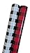 Christmas Wrapping Paper Set - Buffalo Plaid in Black/White and Black/Red- 200 Sq Feet ((Bundle of 2 Jumbo Rolls, 100 Sq Feet Each) of Rustic Vintage Holiday Gift Wrap with Grid Lines for Easy Cutting