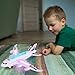 ArtCreativity Light-Up Airplane Toy with Bump & Go Action, Flashing LED Lights & Takeoff Sounds – Kids Airplane Toy with Moving Wheels – Fun Birthday Gift for Boys & Girls Ages 3-8