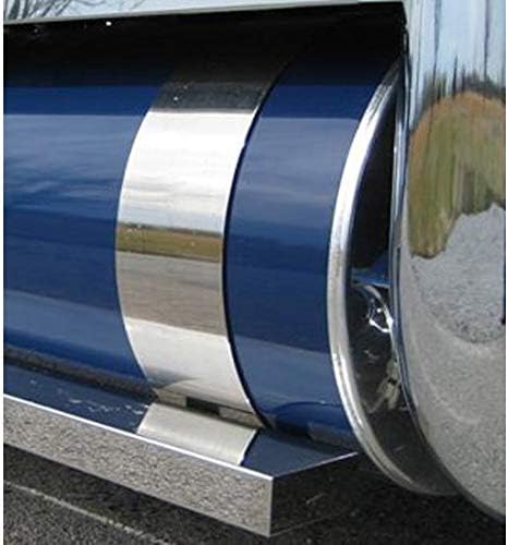 6 Inch Wide Stainless Steel Fuel Tank Strap Fits Kenworth 24.5 Inch Tanks