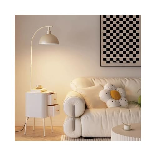 WQQYU6HKF Lámpara De Pie Lámpara de pie Noche Premium con Mesa, mesita lámpara adjunta, Auxiliar for oficinas, cafeterías, Salas Estar, dormitorios Lampara De Pie Salon(Blanco)