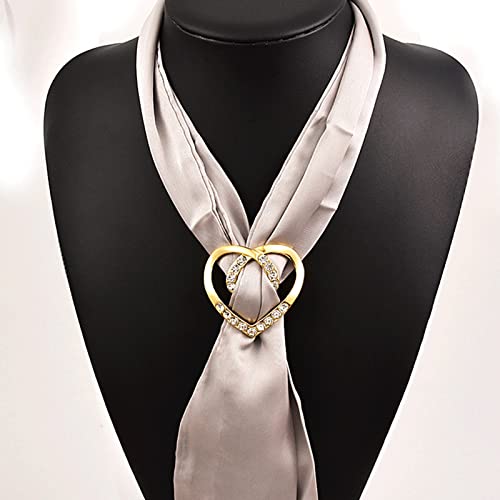 Image of 2 Pcs Scarf Ring Clips for Women Metal Shirt Tightener Cinch Buckle for Silk Scarf Shawl Blouse Sweater T Shirt Clothing Accessories