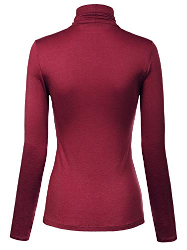 Image of MixMatchy Women's Slim Lightweight Long Sleeve Pullover Turtleneck Mock Shirts Base Layer Undershirts Active Tops