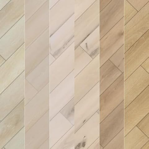 Flooret Luxury Vinyl Plank Flooring Light Sample Kit | 6 Pieces of 12" Cut Samples from Real Planks | DIY Click Installation, 40 Mil Wear Layer, Waterproof and Scratch Resistant LVP Cover