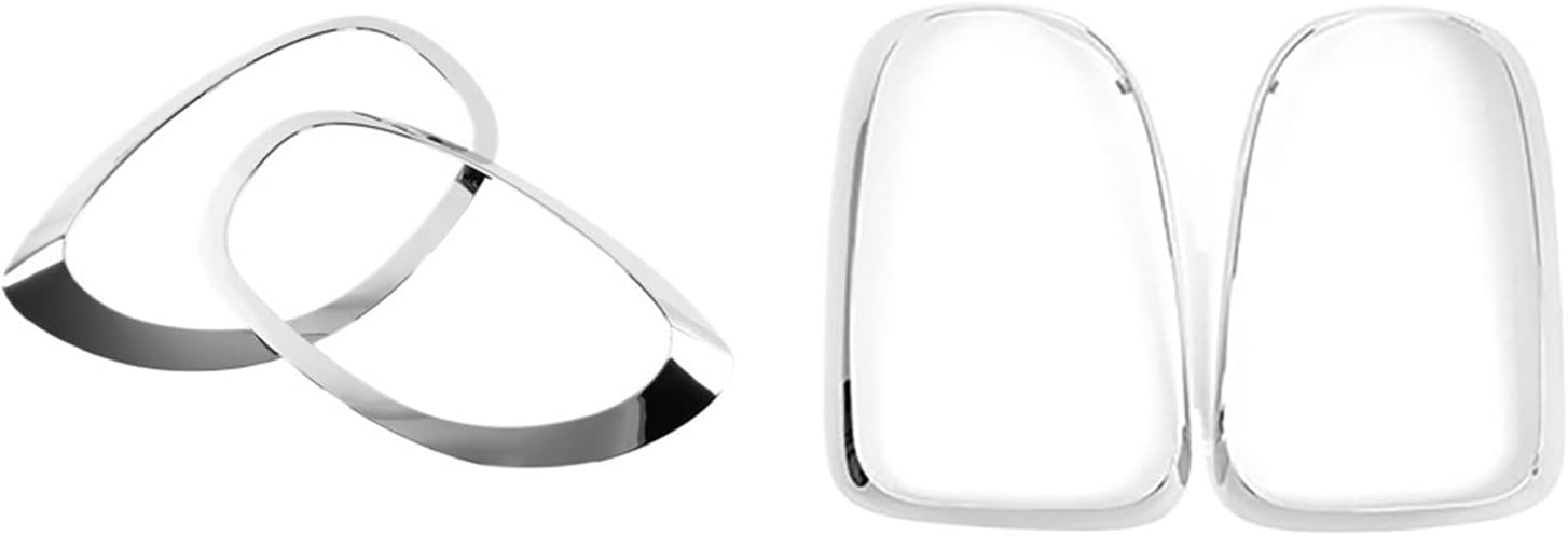 Headlight/Tail Lights Shell Cover Ring Decoration Trim Sticker Compatible For MINI Countryman Cooper F60 One JCW 2017-2023/2017-2019(C 4Pcs 17-19)