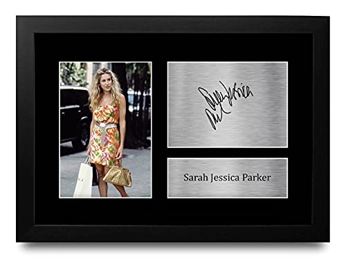 Cadeau Sex and the City photo Sarah Jessica Parker autographe imprimé A4 encadré