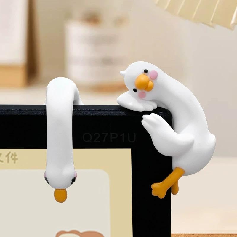Mini adornos de escritorio de patos perezosos, lindas y pequeñas figuras de ganso, adornos de pato de escritorio, bonitas estatuas de pato para escritorios de oficina, salpicadero de coche, divertida