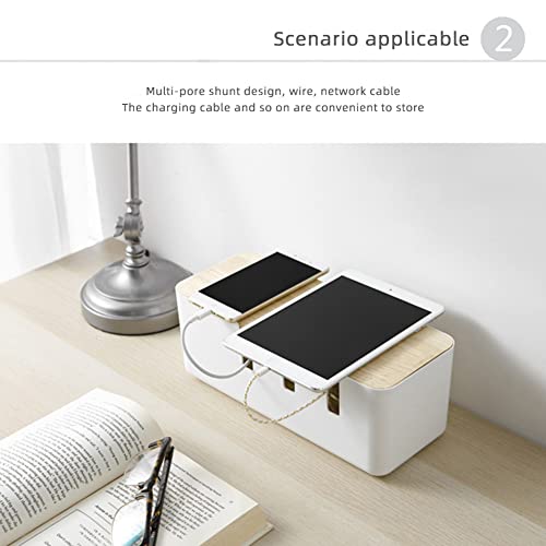 VALINK Caja para gestión de cables, organizador de cables y alambres para uso en hogar y oficina, caja grande para ocultar regletas bajo escritorio miniatura 5