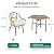 YITAHOME 5 Pieces Outdoor Patio Dining Table Chair Set,Wicker Patio Dining Set,Outdoor Rattan Dining Table Set for Patio, Backyard, Balcony, Garden (with Umbrella Hole)