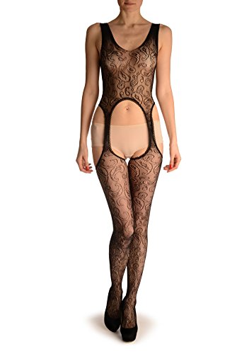 Bodystocking noir LissKiss en dentelle pour vos soirées romantiques
