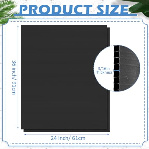 Image of Patelai 12 Pcs 24 x 36 Inches Corrugated Plastic Sheet Corrugated Poster Board 4mm Thick Waterproof Blank Board Sheets Plastic Yard Sign for Garage and Estate Sale, Indoor and Outdoor Use (Black)