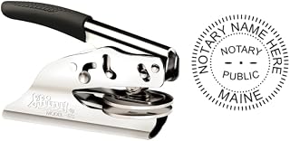 Premium Notary Seal Embosser | Maine (Silver)