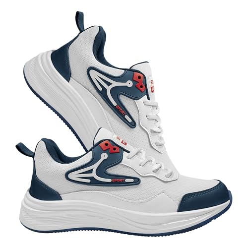 Image of BRUTON Dash-X Men's Running Shoes | Lightweight Sports Shoes for Men | Comfortable Walking Jogging Gym Shoes | Breathable Lace-Up Training Footwear
