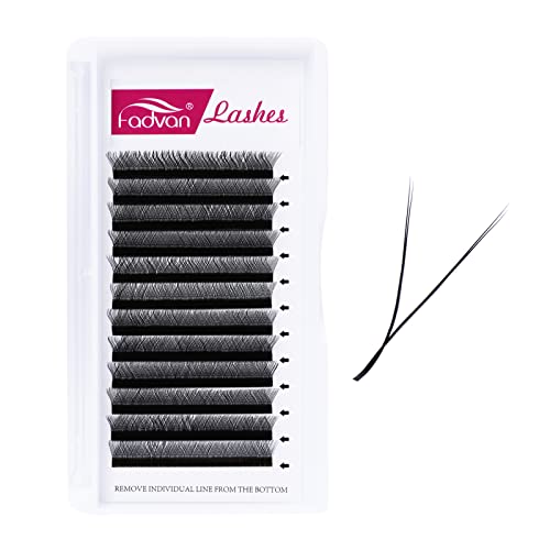 YY Lashes 2D Pre Made Fan Eyelash Extensions Volume Russian 0.07L Curl Mixed 8-12mm Premade Y Shape Soft Natural Eyelashes Extension by FADVAN
