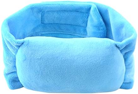 pinklilycare Adjustable Torticollis Neck Support Pillow Infant Head Positioner with Blue Flannelette for Baby Infant Newborn