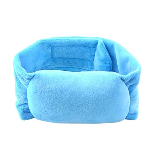 pinklilycare Adjustable Torticollis Neck Support Pillow Infant Head Positioner with Blue Flannelette for Baby Infant Newborn