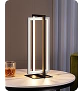 EDISHINE Lampe de Table LED en Métal avec 3 Températures de Couleur, Lampe de Chevet Dimmable en ...
