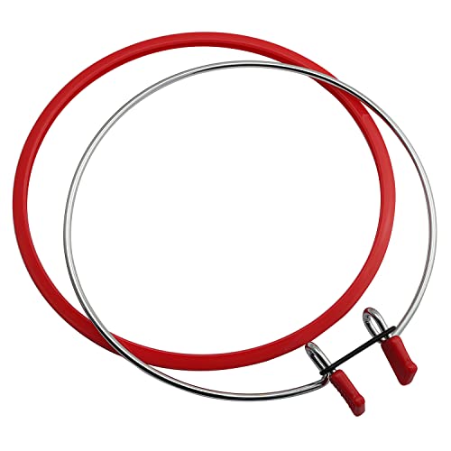 Xgng Spring Tension Embroidery Hoops, Spring Tension Embroidery Hoops ,Cross Stitch Hoop,Metal Spring Tension Embroidery Hoop, Red #TOP2