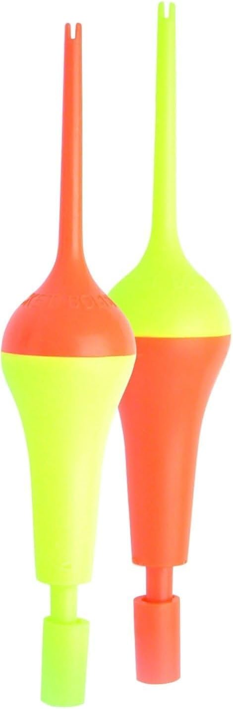 Bill Lewis Rocket Bobber Gamefish Series 6-1/4" 2-Pack - 1 Yellow Top, 1 Orange Top