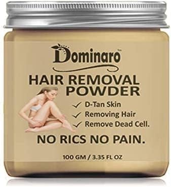 REVA Dominaro 100% pura polvere depilatoria tre in uno uso per la pelle D-Tan in polvere, rimozione dei peli, rimozione delle cellule morte, 100 g