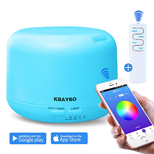NEWKBO 300 ml Smart Aroma Aceite Esencial Difusor App/WiFi Mando a Distancia Humidificador Purificador De Aire