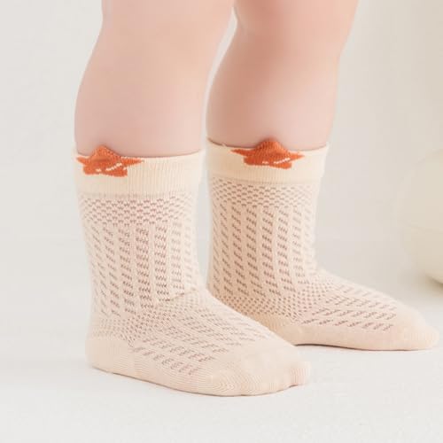 Pack of 3 Pair Soft & Breathable Baby Socks for 0-5 Years Nonslip Design Calf Length Socks for Sensitive Skin4