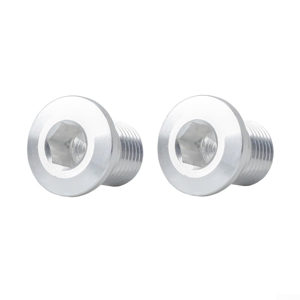 2 Pack M10 P1.0 Aluminium Alloy Bolts for Rear Derailleur Hanger and Chain Tensioner Mounting on Road MTB Bikes (Silver)