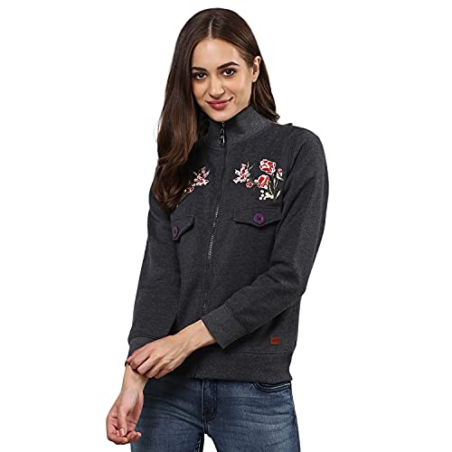 Image of Campus Sutra Women's Cotton Crew Neck Sweatshirt
