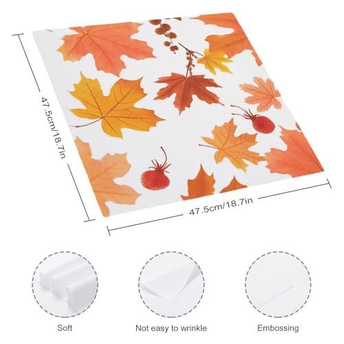 Servilletas de tela con hojas de arce otoño 6 pcs miniatura 2