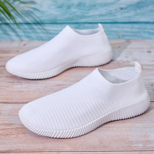 Women's Walking Tennis Shoes Athletic Casual Gym Slip on Lightweight Sneakers4