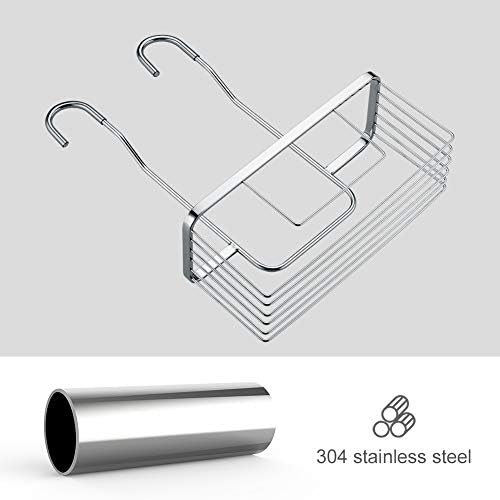 Ibergrif M34028 Hanging Shower Caddy, Stainless Steel Shower Organizer Basket Bath Shower Mixer Caddy Bathroom Storage Shelf Holder, Chrome