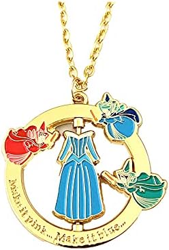 DreamWater Anime Cosplay Metal Princess sleeping Beauty Necklace Gifts for Girl Men Woman