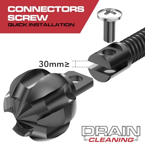 POPULO Drain Snake Attachment–Multi-Functional Cutter 1.2 Inch Diameter,Fits 1.5-3 Inch Pipes–Clears Scale,Tree Roots,and More – Compatible with POPULO and Other Leading Sewer Snake Machines - Thumbnail 6