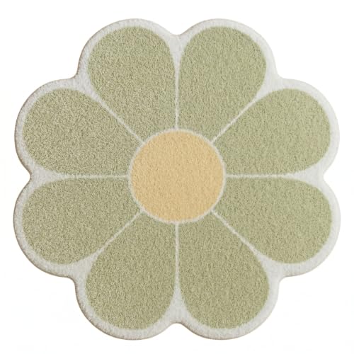 Tapis de bain absorbant et antidérapant en forme de fleur