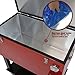 Clevr 68 Quart Qt Red Patio Cooler Ice Chest with Foosball Table Top, Portable Patio Party Bar Cold Drink Rolling Cart on Wheels with Tray Shelf,17 Gallon/ 65L Outdoor Rolling Beverage Cart