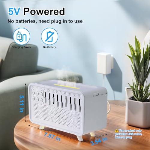 ASFHJP 3-in-1 White Noise Night Light Humidifier - Image 3