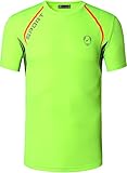 jeansian Herren Sportswear Short Sleeve T-Shirt LSL137_GreenYellow XL