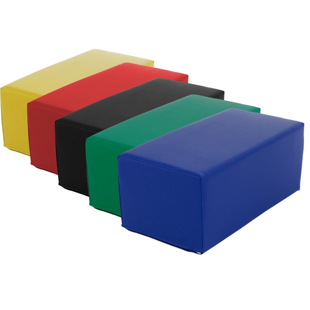 ATC Handels GmbH Stufen-Lagerungskissen 50 x 25 x 20cm aus qualitativem Ether-Schaum mit Kunstlederbezug, verstecktem Reißverschluss und Flächendesinfektionsmittel-Reinigungsmöglichkeit (blau)