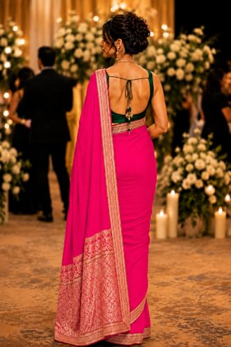 Image of Women's Glory Banarasi Satin Silk Saree for Women.