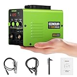 EENOUR アーク溶接機 MMA120 溶接機 100V 最大出力120A MMA溶接機 インバーター搭載 電流·ホットスタート·アークフォース調整可能 液晶表示 アンチスティック機能 スパークしやすい 安定 初心者向け 家庭用 小型 軽量 軟鋼、ステンレス、鋳鉄等対応 DIY バイク修理に大活躍