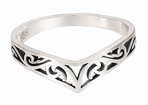 Closeoutwarehouse 925 Sterling Silver Pointed Filigree Ring Size 8 #TOP2