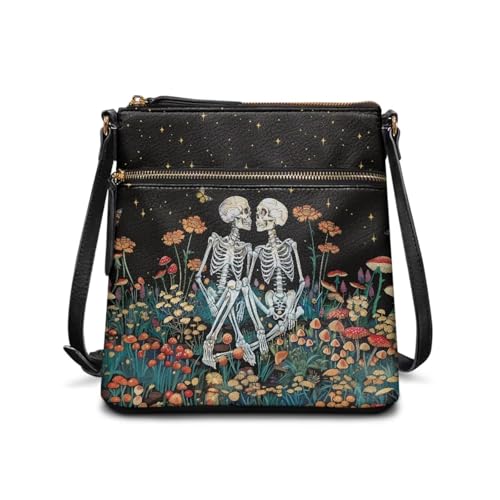 Image of Leather Women Crossbody Hobo Bag Satchel Purse Handbag with Adjustable Shoulder Strap and Zipper Pockets
