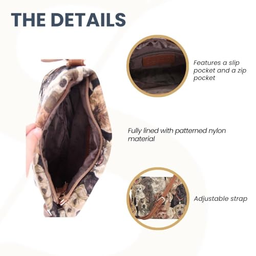 Image of Signare Tapestry Crossbody Bag Sling Shoulder Purse for Women