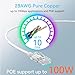 Cat6a Ethernet Cable Slim 35ft Outdoor&Indoor, 28AWG Pure Copper Cat6 Internet Cable for Waterproof & Direct Burial, Flexible Cat6 Ethernet Cable 10G 550MHZ, Cat 6 Network cable for Indoor White