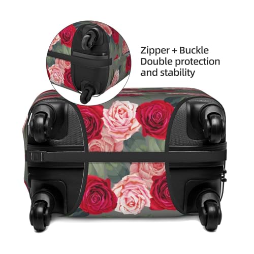 Travel Luggage Cover - Rose Flowers No.1008 Washable Suitcase Covers Protector Fits 18-32 Inch Luggage2