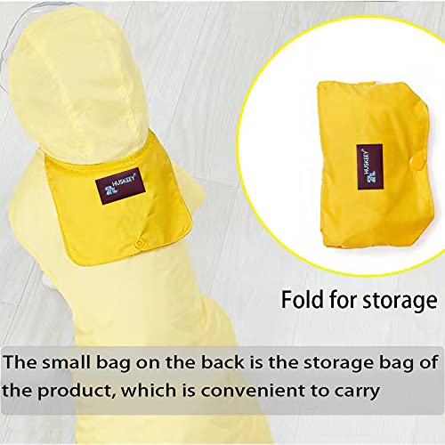 Acapeting Dog Raincoat Waterproof Dog Rain Jacket With Clear Hooded Pet Raincoat For Large Dog And Puppy（Yellow M） #TOP7