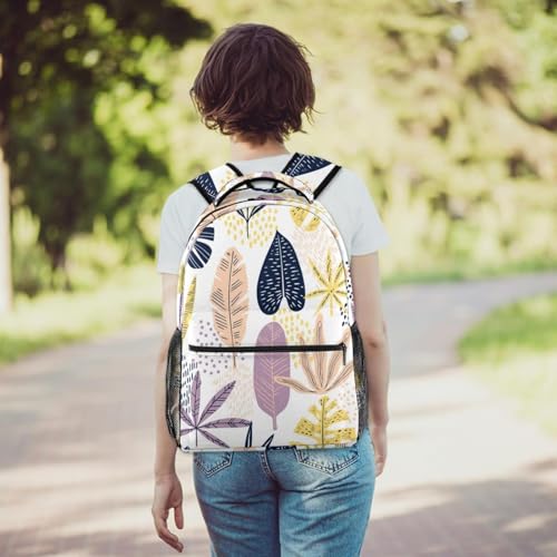Sac à dos d'école feuilles de palmier multicolore pour ado et fille 40cm - 6