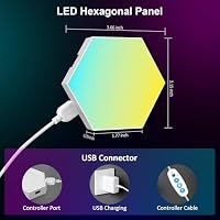 MeRGBW-Home 20 Pcs Hexagon LED Panels, Sechseck Gaming Deko LED Wandleuchte, Musik Sync, APP-Kontrolle, Fernbedienungen, Sechseck Waben Wall Lights Gaming Zubehör Hexa Lampe Smart Zuhause Wand Deko – Ansicht 6