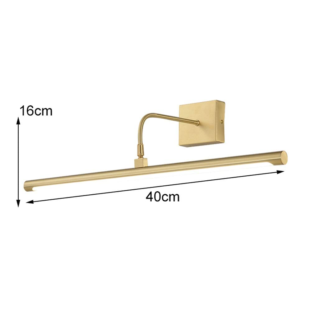 Luz espejo baño, luces espejo LED, lámpara espejo maquillaje, linterna pared regulable interior moderna para luz gabinete espejo baño 3 colores brillo