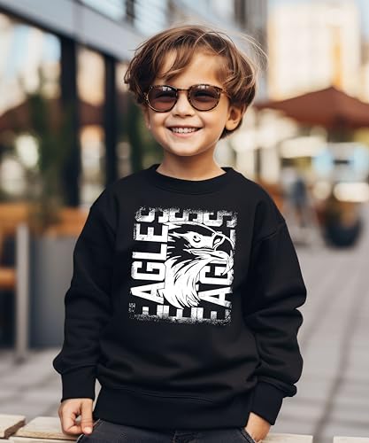 Olive Loves Apple Eagles Sports Unisex Sweatshirt for Adults, Teens, & Kids School Sports Team Pride Sweater3